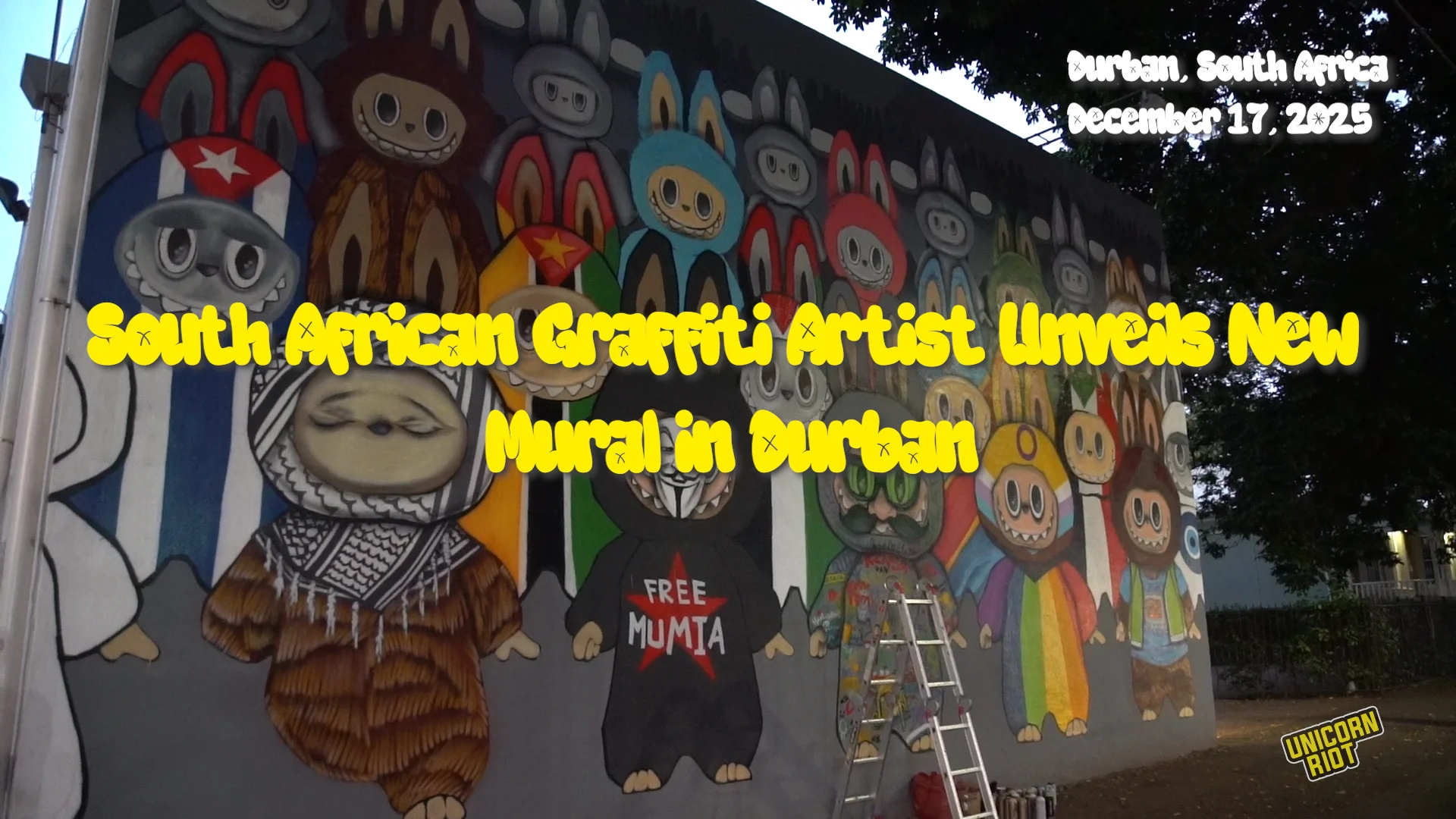 South African Graffiti Artist Unveils Anti-Consumerist Mural in