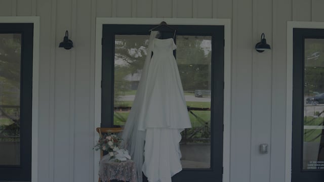 Jacob and Mary-Hannah exchanging vows at Addison Woods near Houston, from their wedding highlight film