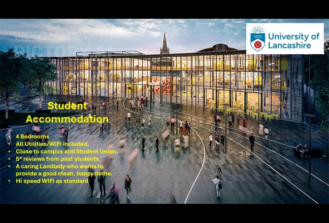 September 2026 Uni of Lancashire 4 Bed House Share Main Photo