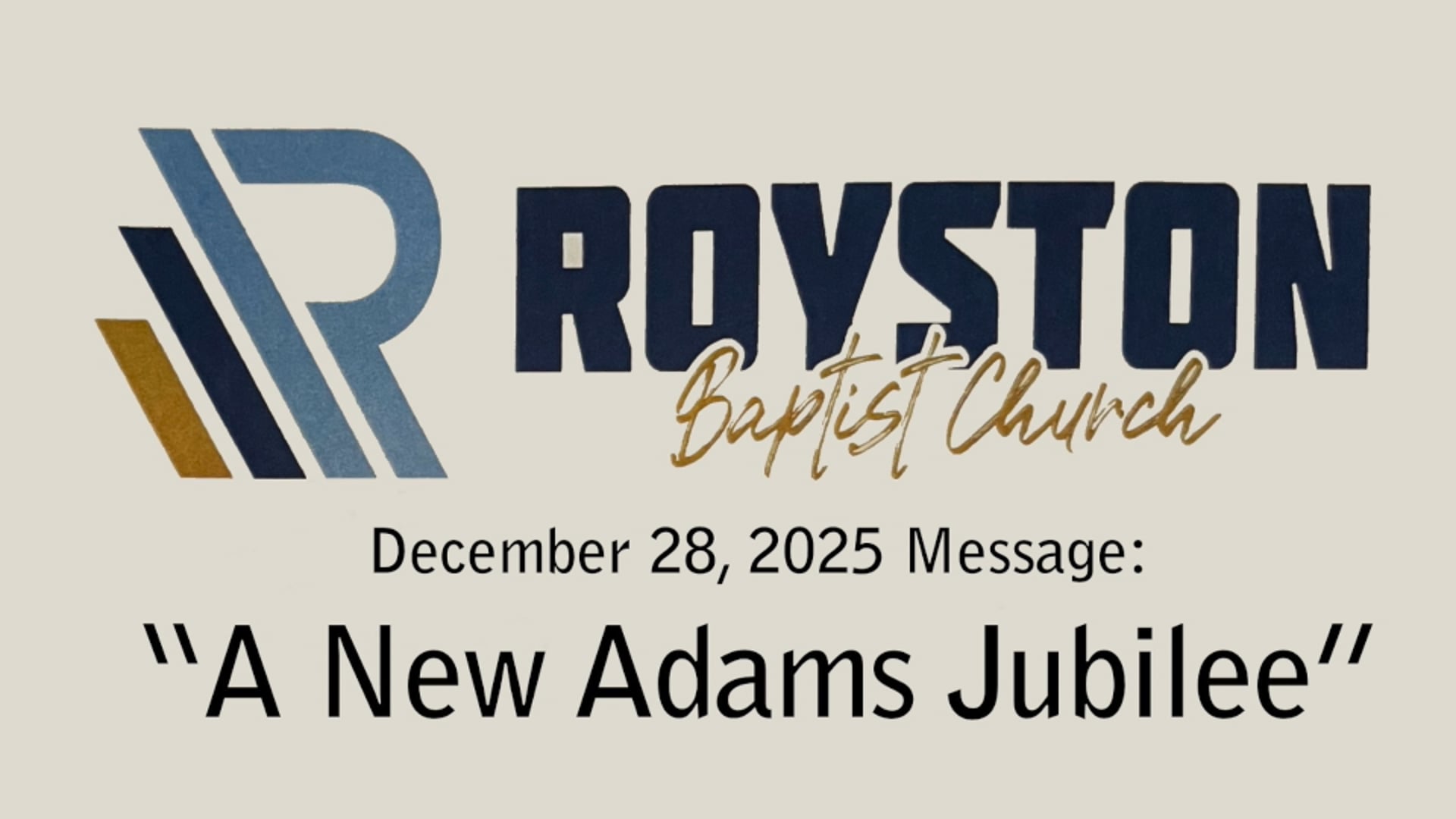 Royston Baptist Church 11 AM Worship Service Message for Dec. 28, 2025