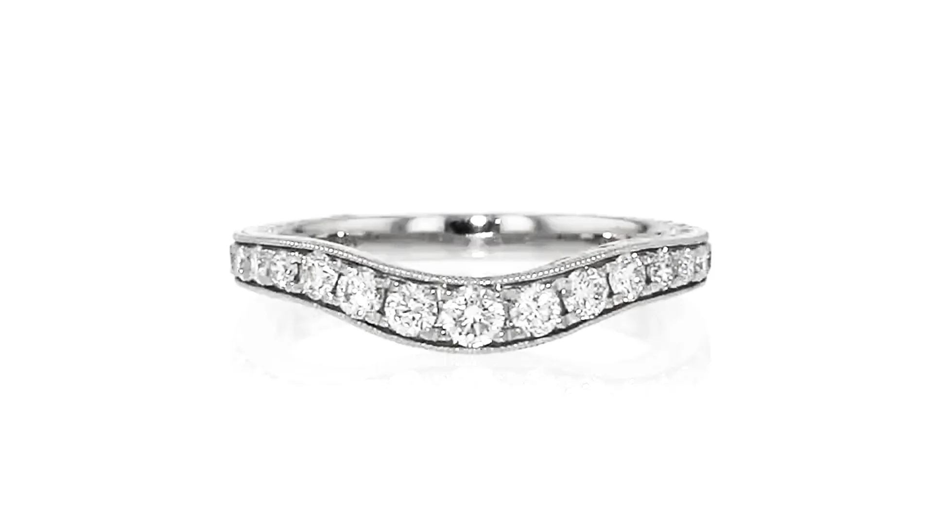 Gabriel Designs .50 ct. t.w. Diamond Chevron Ring in 14kt White Gold
