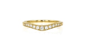 Gabriel Designs .25 ct. t.w. Diamond Curved Ring in 14kt Yellow Gold