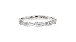 Gabriel Designs .15 ct. t.w. Diamond Twisted Ring in 14kt White Gold