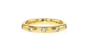 Gabriel Designs .12 ct. t.w. Diamond Station Ring in 14kt Yellow Gold