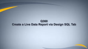 Create a Live Data Report