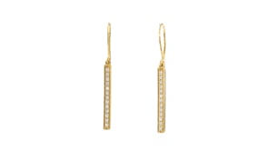 .40 ct. t.w. Lab-Grown Diamond Linear Drop Earrings in 18kt Gold Over Sterling