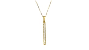 .20 ct. t.w. Lab-Grown Diamond Linear Pendant Necklace in 18kt Gold Over Sterling