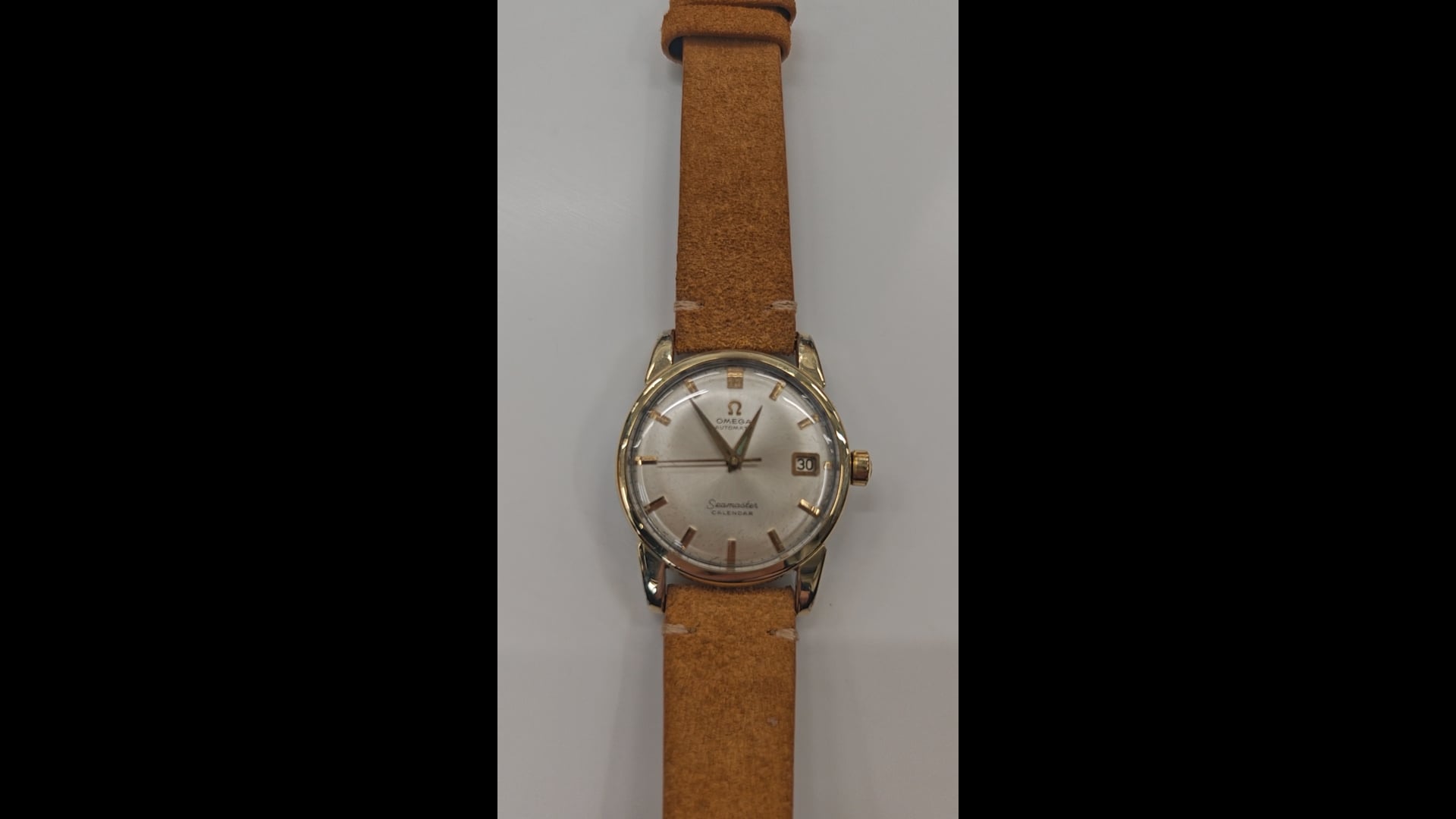 Vintage Omega Watch, Seamaster Calendar Cal 503, in 14K Gold and