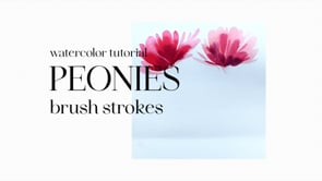 Layered Peonies - Skills Class - Peony Brush Strokes