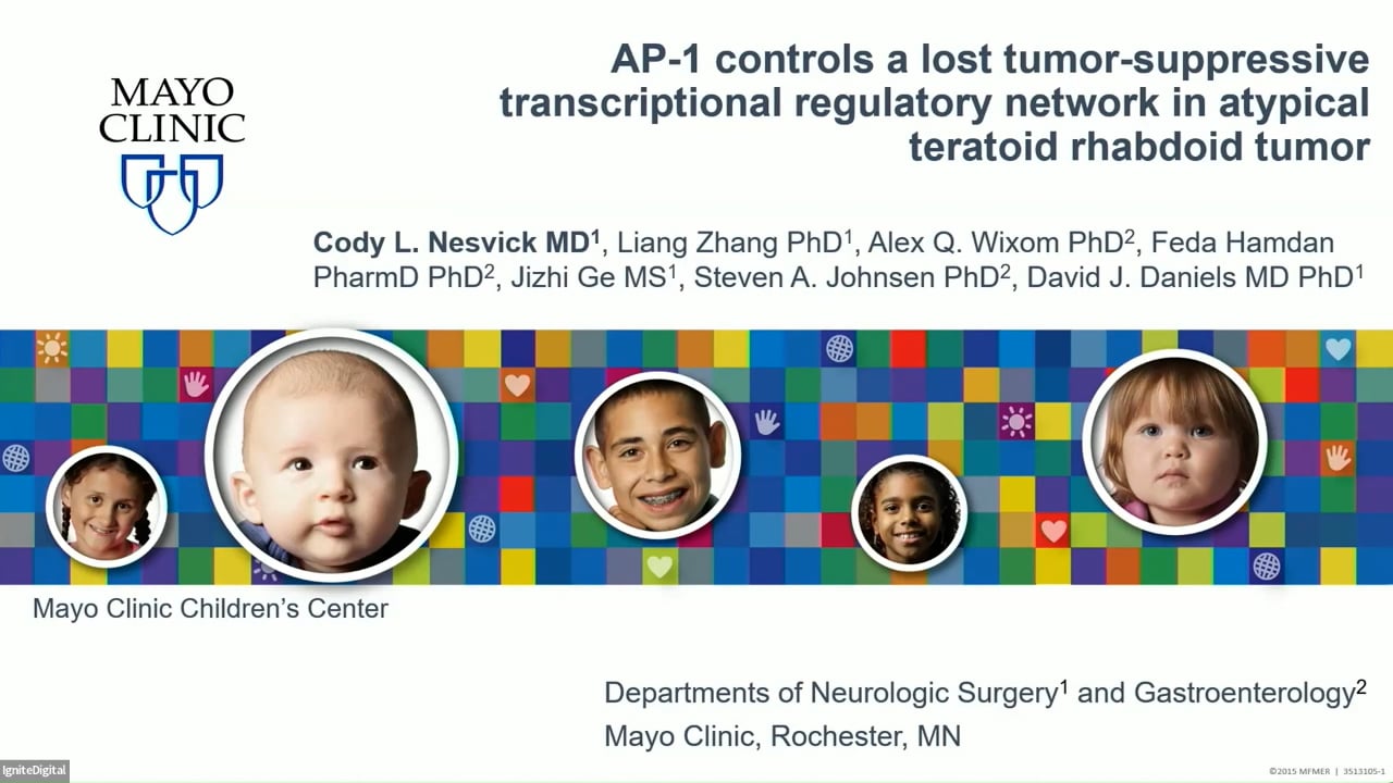 AP-1 Controls a Lost Tumor – Suppressive Transcriptional Regulatory Network in Atypical Tertoid Tumor