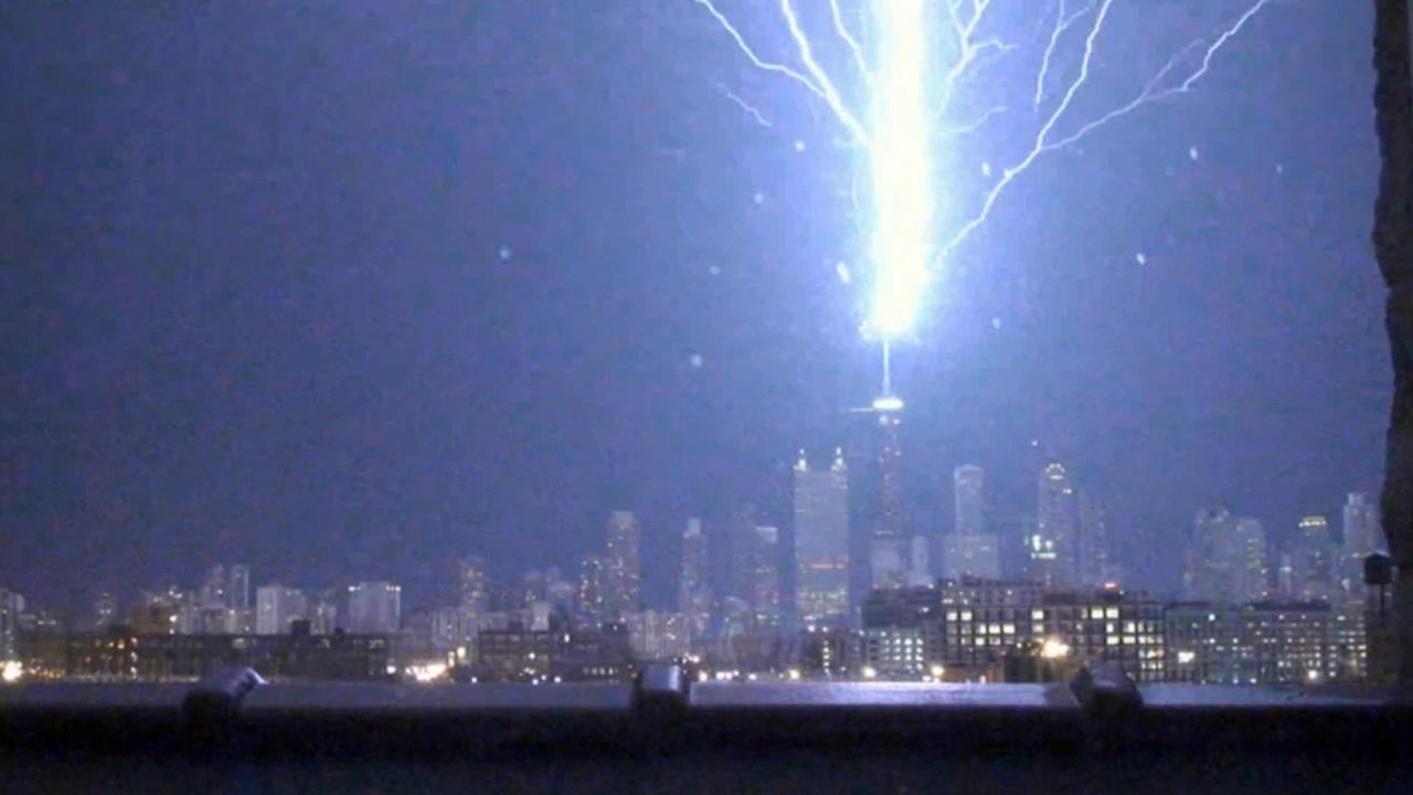 Lightning Strikes on the John Hancock Building on Vimeo