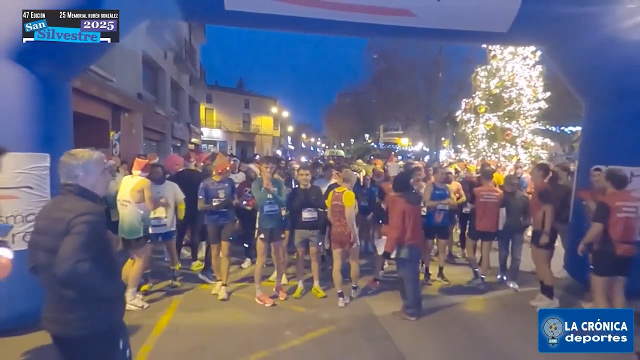 Jehad Janati y Martina Laplana del equipo Hinaco Monzón ganan la San Silvestre de Barbastro / Fuente: Canal 25
