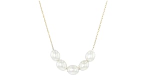 5.5-6mm Cultured Pearl Necklace in 14kt Yellow Gold