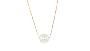 5-5.5mm Cultured Pearl Necklace in 14kt Yellow Gold