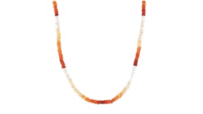 3.5-4mm Multicolored Opal Bead Necklace with 14kt Yellow Gold Magnetic Clasp