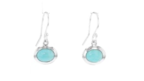 Multi-Gemstone Jewelry Set: Three Pairs of Drop Earrings in Sterling Silver