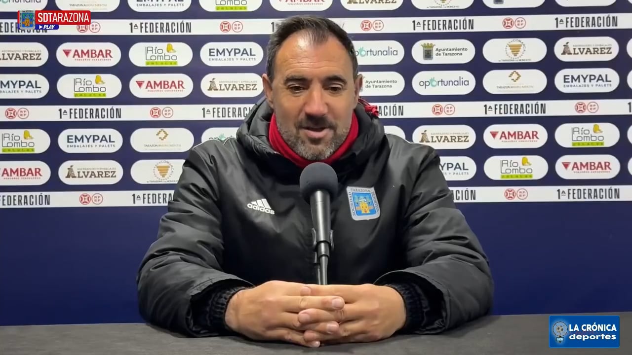 LA PREVIA / At. Madrileño - SD Tarazona / JUANMA BARRERO (Entrenador Tarazona) J18 - 1ª RFEF G2 / Fuente: SD Tarazona