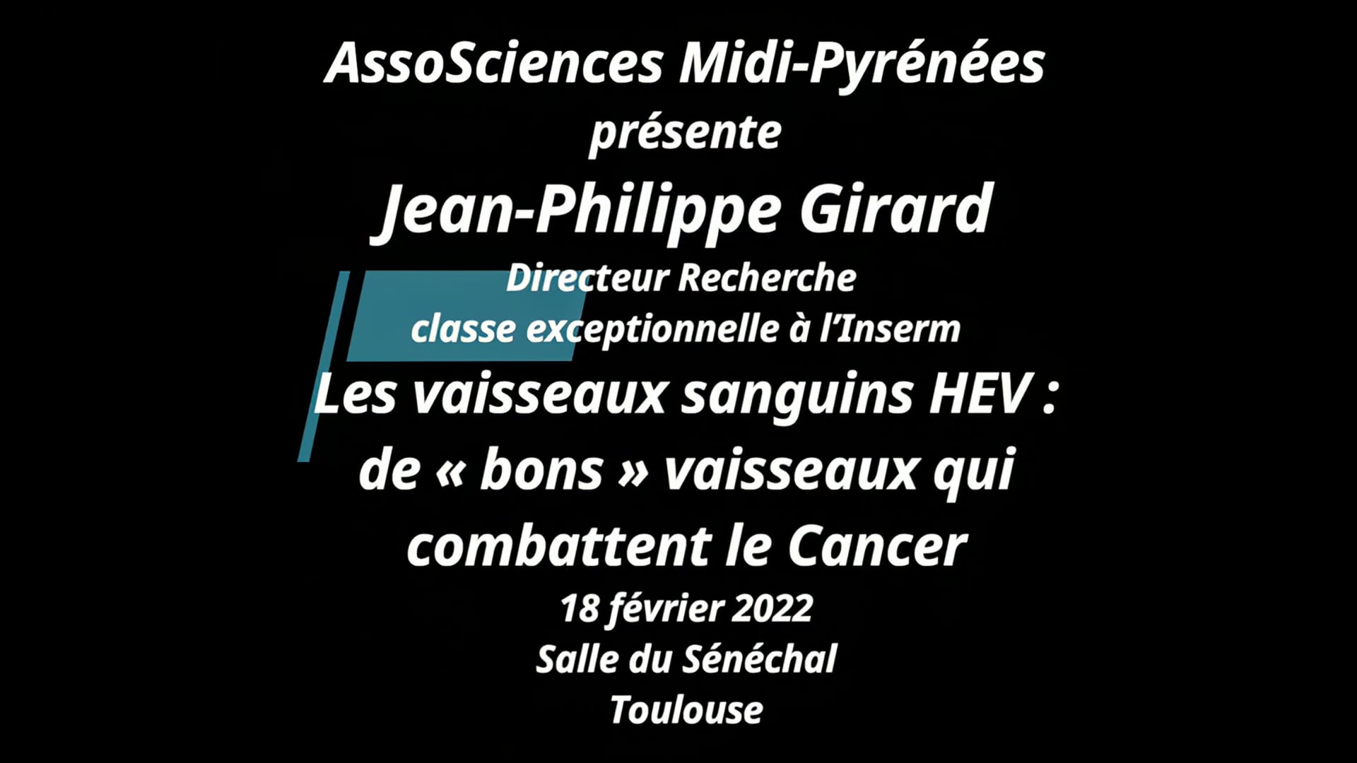 18 février 2022 Jean-Philippe Girard Les vaisseaux sanguins HEV : de ‘bons’ vaisseaux qui combattent le Cancer