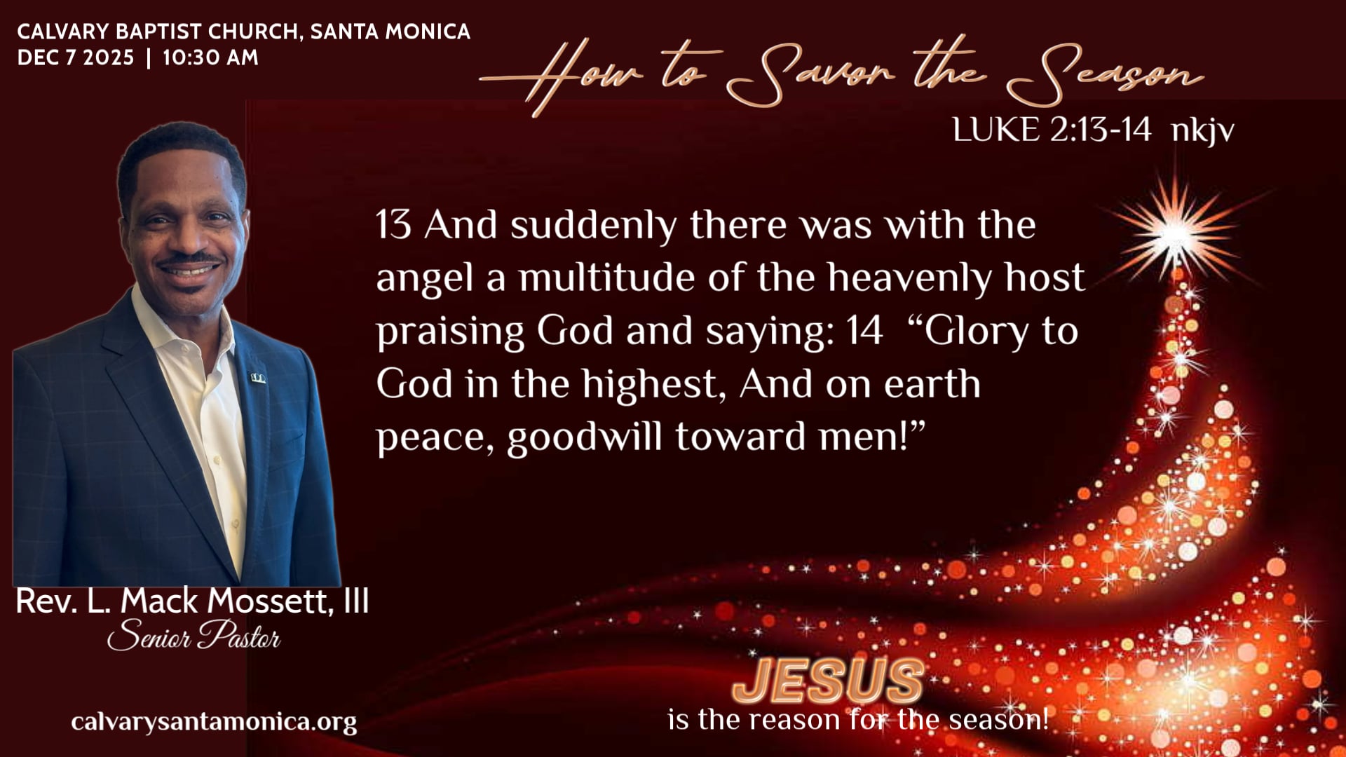 DEC 07 2025 Calvary Baptist Church, Santa Monica