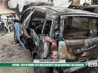 Pescara - Auto in fiamme: sette mezzi distrutti