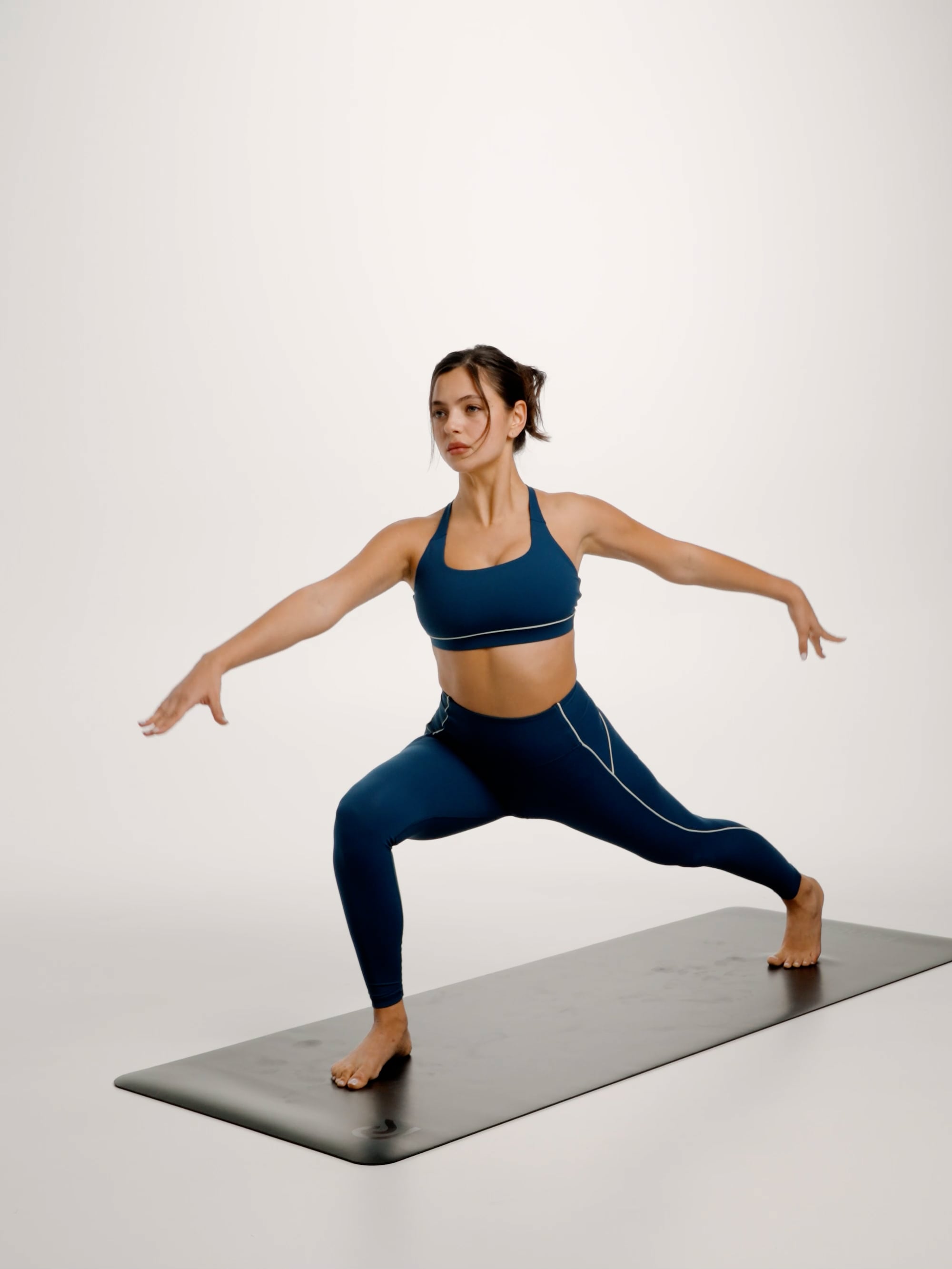 טייץ פסים בגזרה גבוהה אורך ”25 מבד ilios