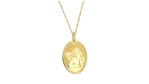Italian 14kt Yellow Gold Raffaellos Angel  Pendant