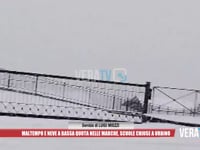 Maltempo e neve a bassa quota nelle Marche, scuole chiuse a Urbino
