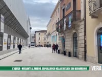 L’Aquila - Migranti al freddo, sopralluogo nella chiesa di San Bernardino