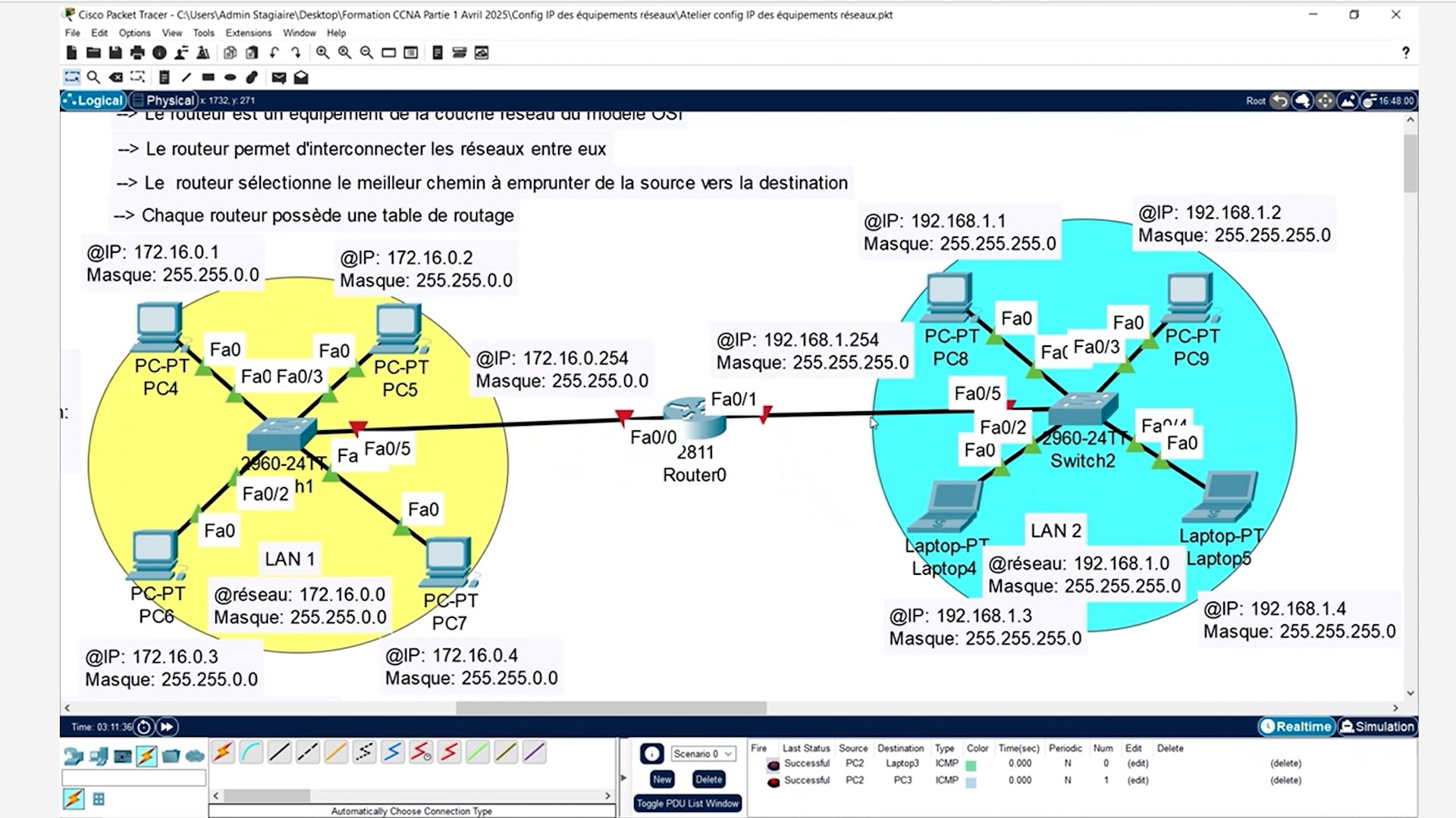 05 - ajout des passerelles par défaut