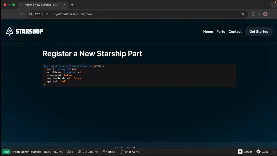 Rendering the Form > Symfony Forms: The Basics | SymfonyCasts