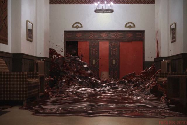 The Shining 'Blood Elevator' recreated with RealFlow & Lightwave