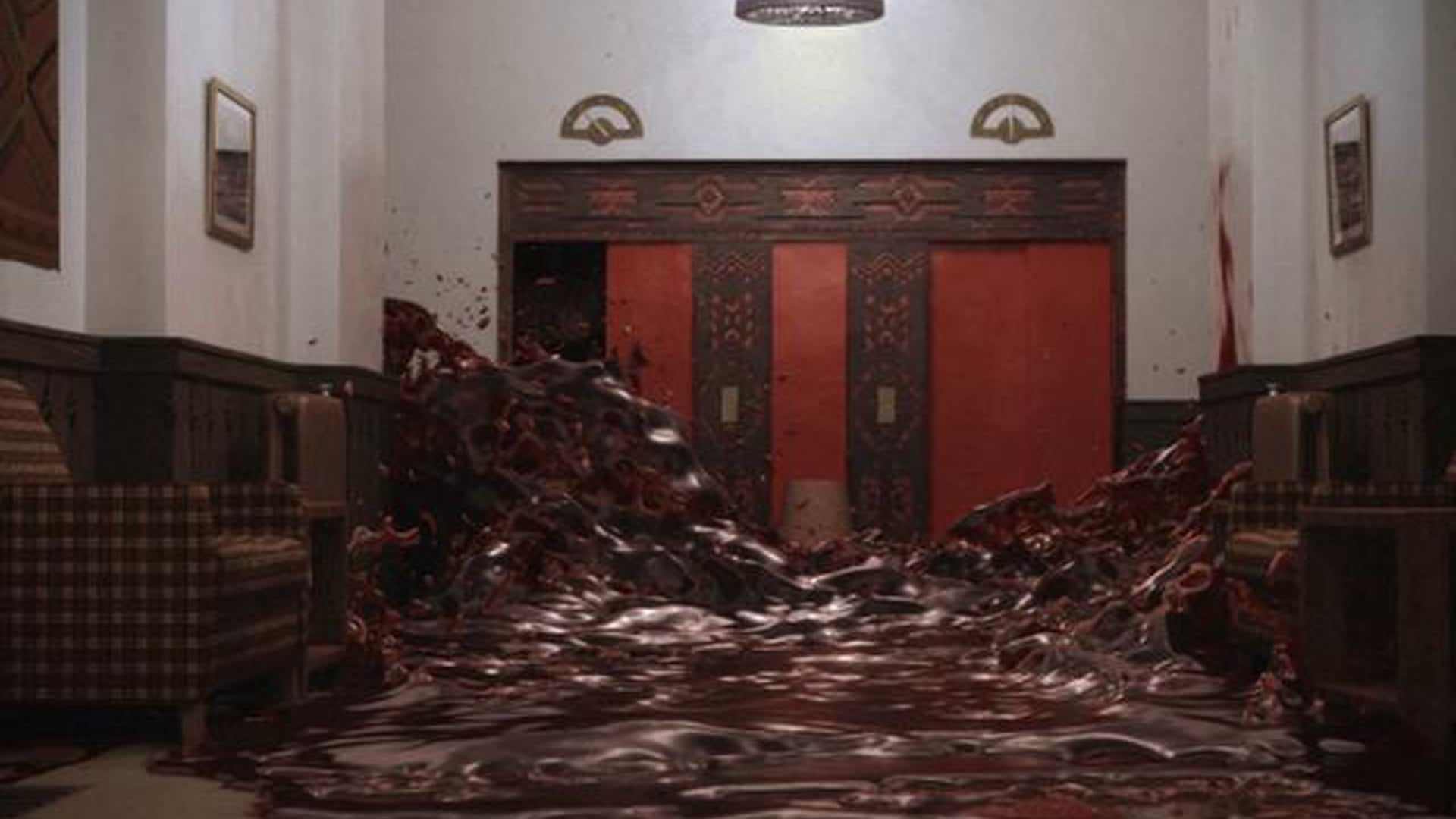 The Shining 'Blood Elevator' recreated with RealFlow & Lightwave