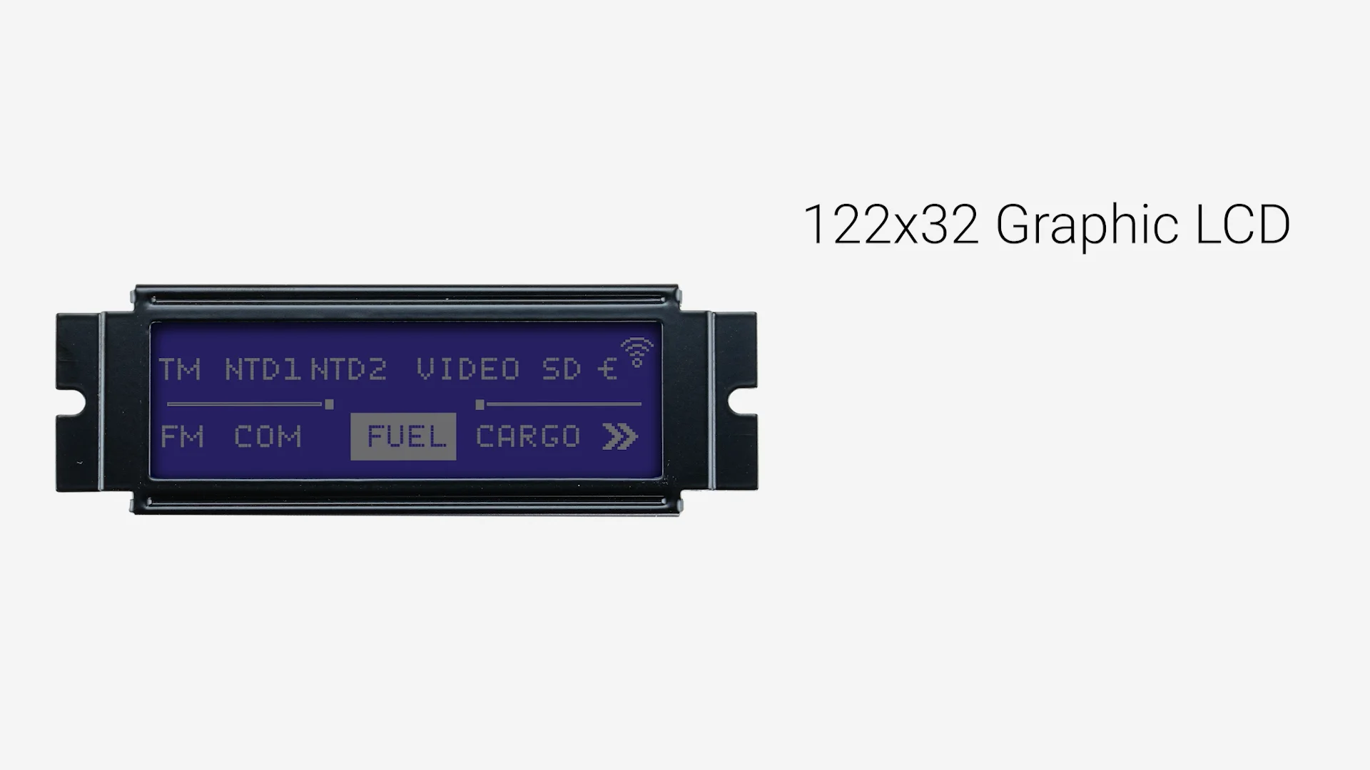 122x32 Graphic LCD Display | STN-Blue Display with Side White