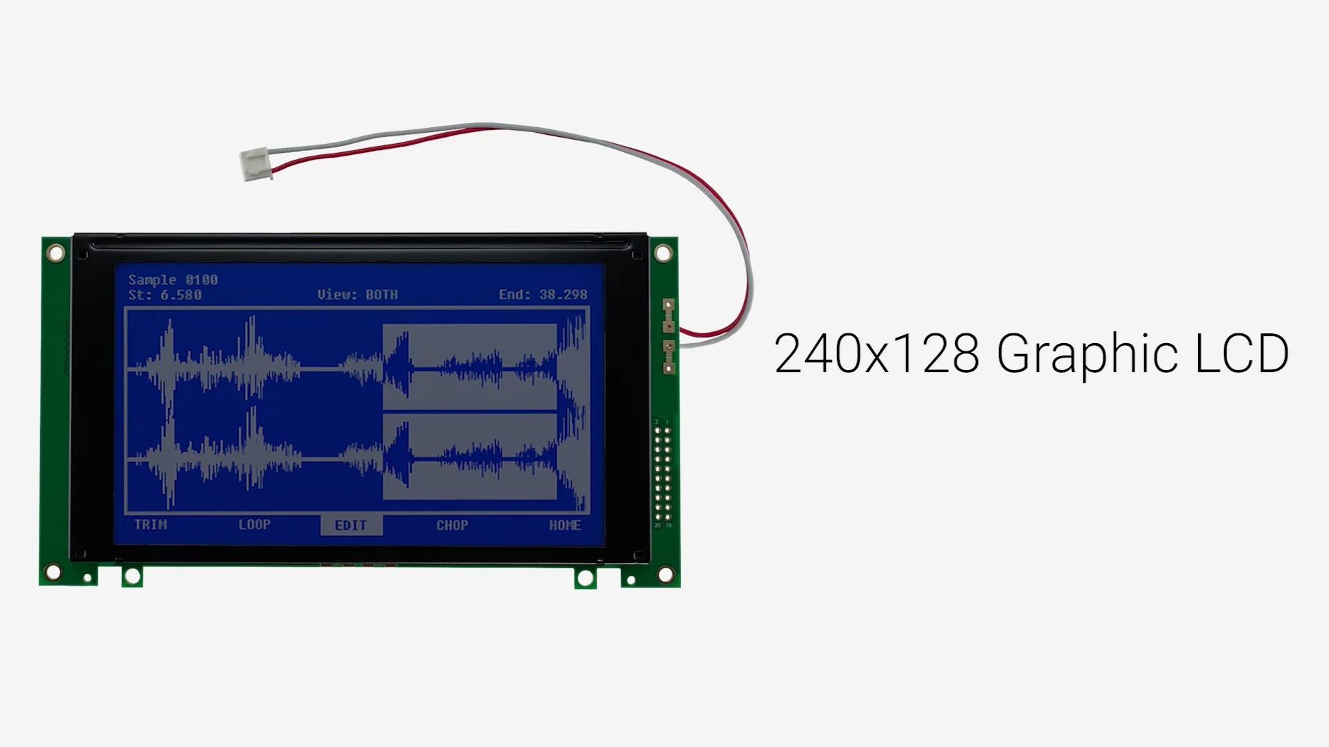 240X128 Graphic LCD Module | STN - Blue Display with White Backlight