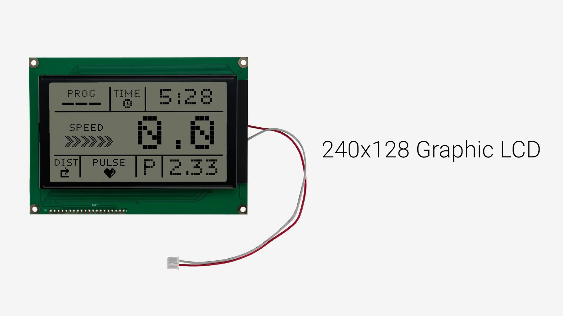 240x128 Graphic LCD Module | FSTN + with White Backlight
