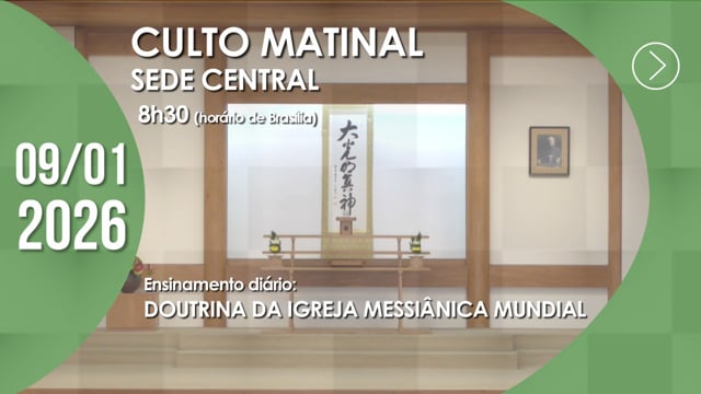 Capa do vídeo do “Culto Matinal | Sede Central - 09/01/2026”.