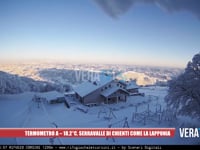 Termometro a -18,2°, Serravalle di Chienti come la Lapponia