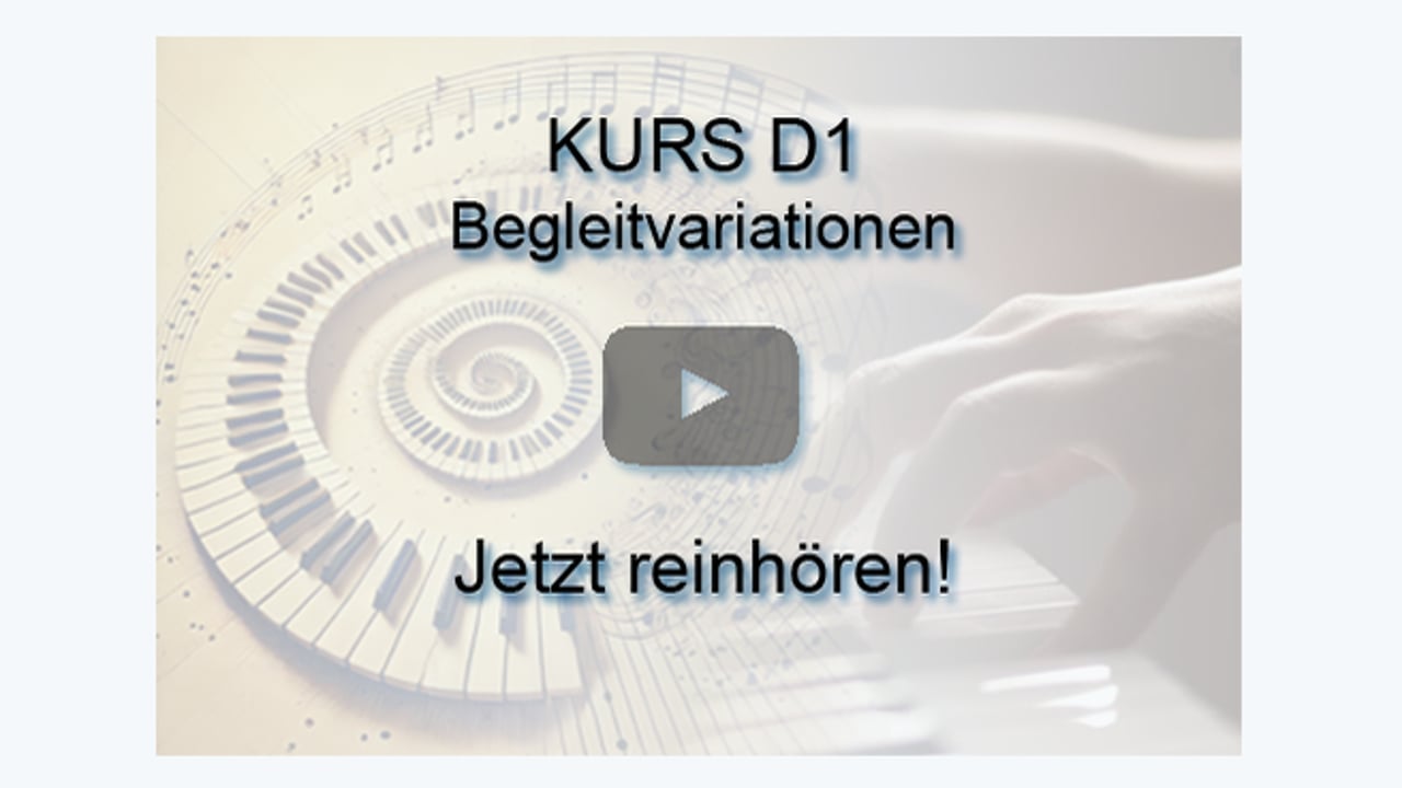 D1: Begleitvariationen – Klavierkurs zu Spielmustern von Roman Sillipp
