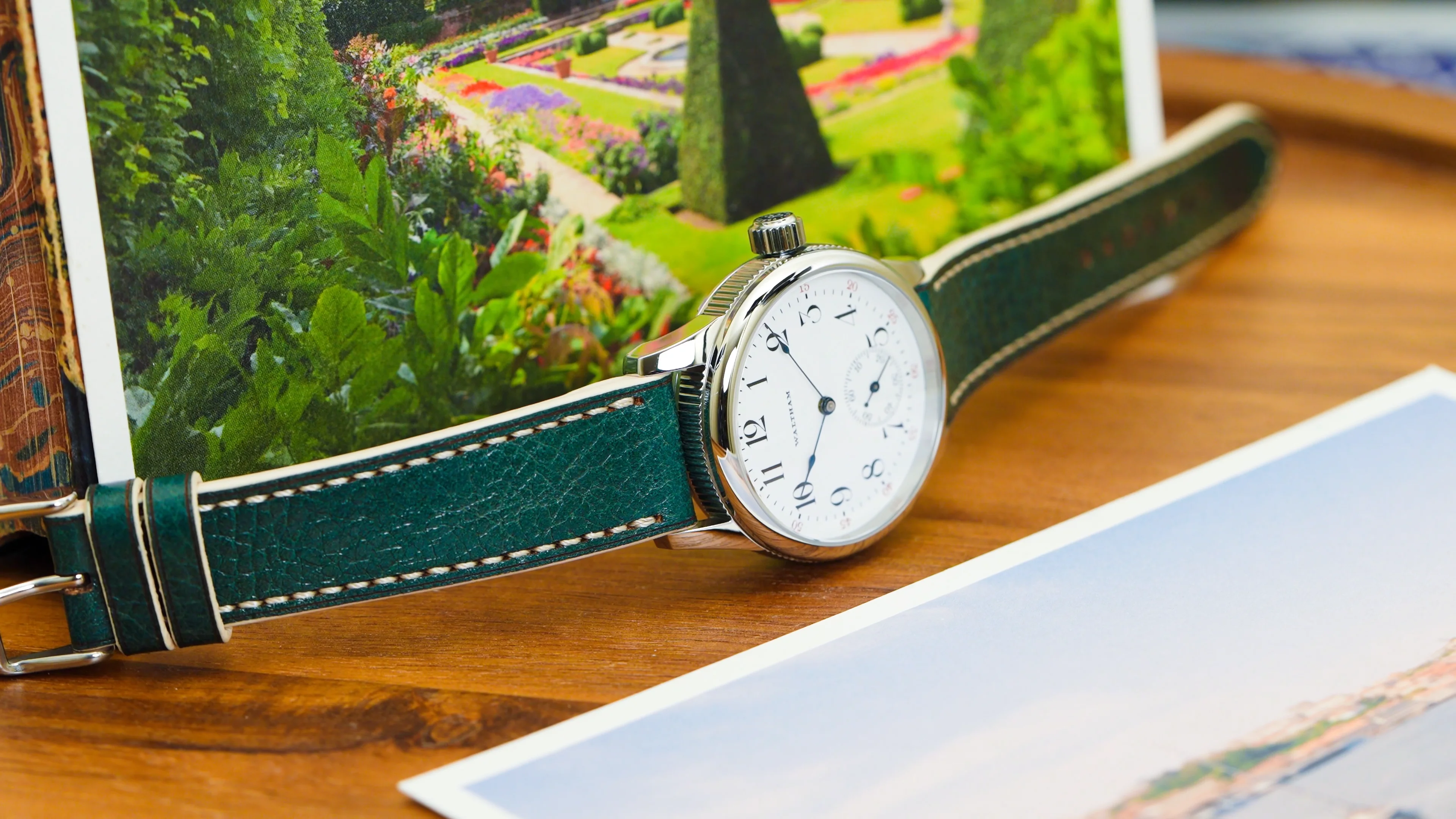 時計 waltham new Americana Vintage 38mm Waltham Date Men's Mechanical Wristwatch Stainless