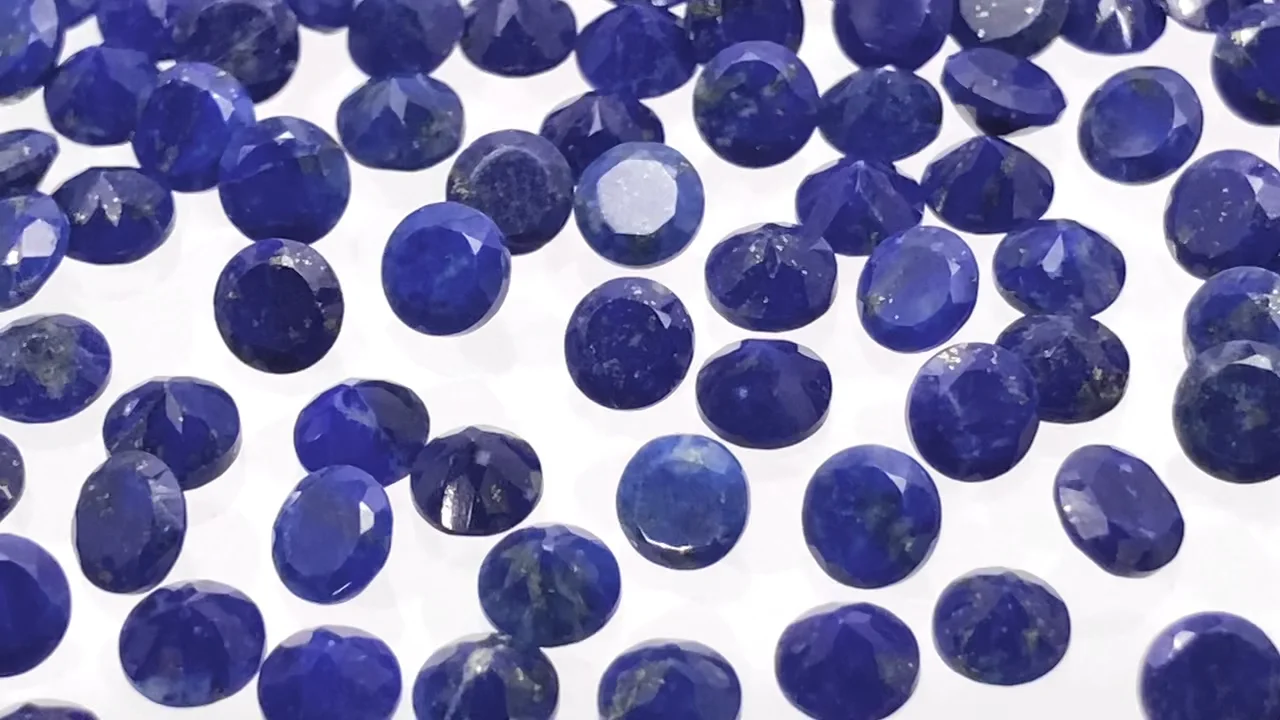 ラピスラズリ（産地・アフガニスタン） ラウンドファセットカット4×4mm