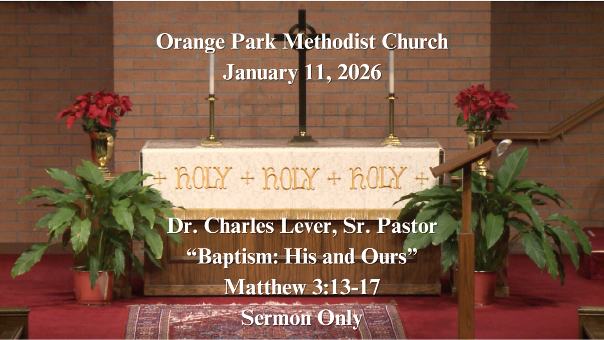 January 11, 2026 Sermon Only