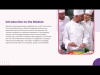 Module 1 Introduction to Operations and Departmental Management