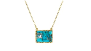 Turquoise Necklace in 18kt Gold Over Sterling