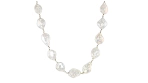 6-11mm Cultured Baroque Pearl Toggle Necklace in 18kt Gold Over Sterling