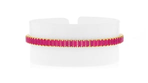 10.00 Lab-Grown Ruby Tennis Bracelet in 18kt Gold Over Sterling