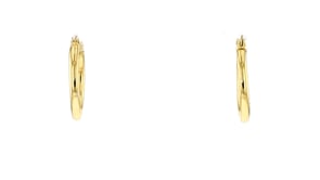 18kt Gold Over Sterling Jewelry Set: Three Pairs of 2mm Hoop Earrings