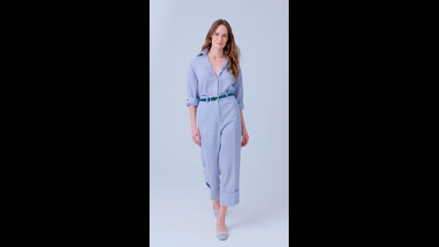 Camisa Vichy Azul Julieta