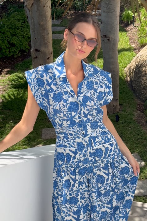 Vidéo: Robe Longue Tilda Bleue