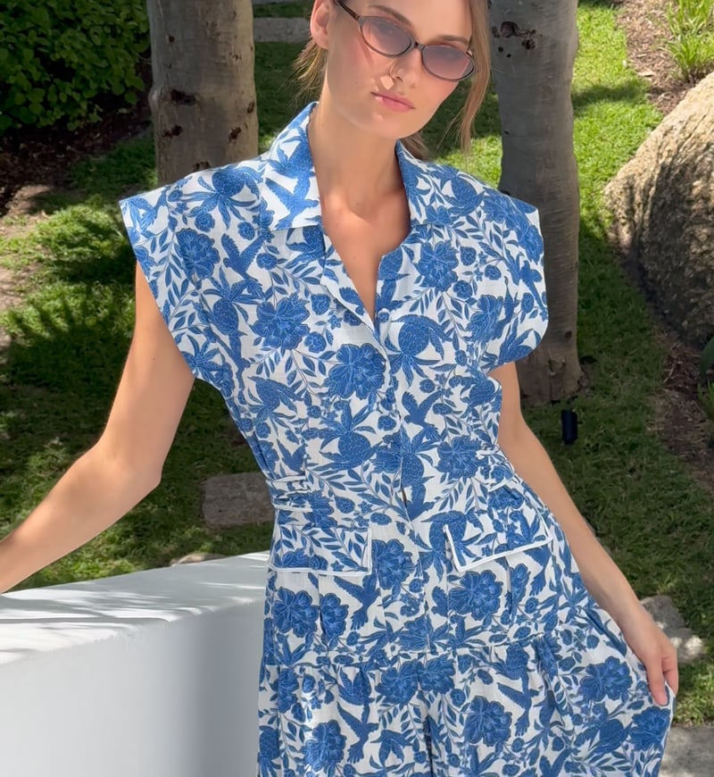 Vidéo: Robe Longue Tilda Bleue