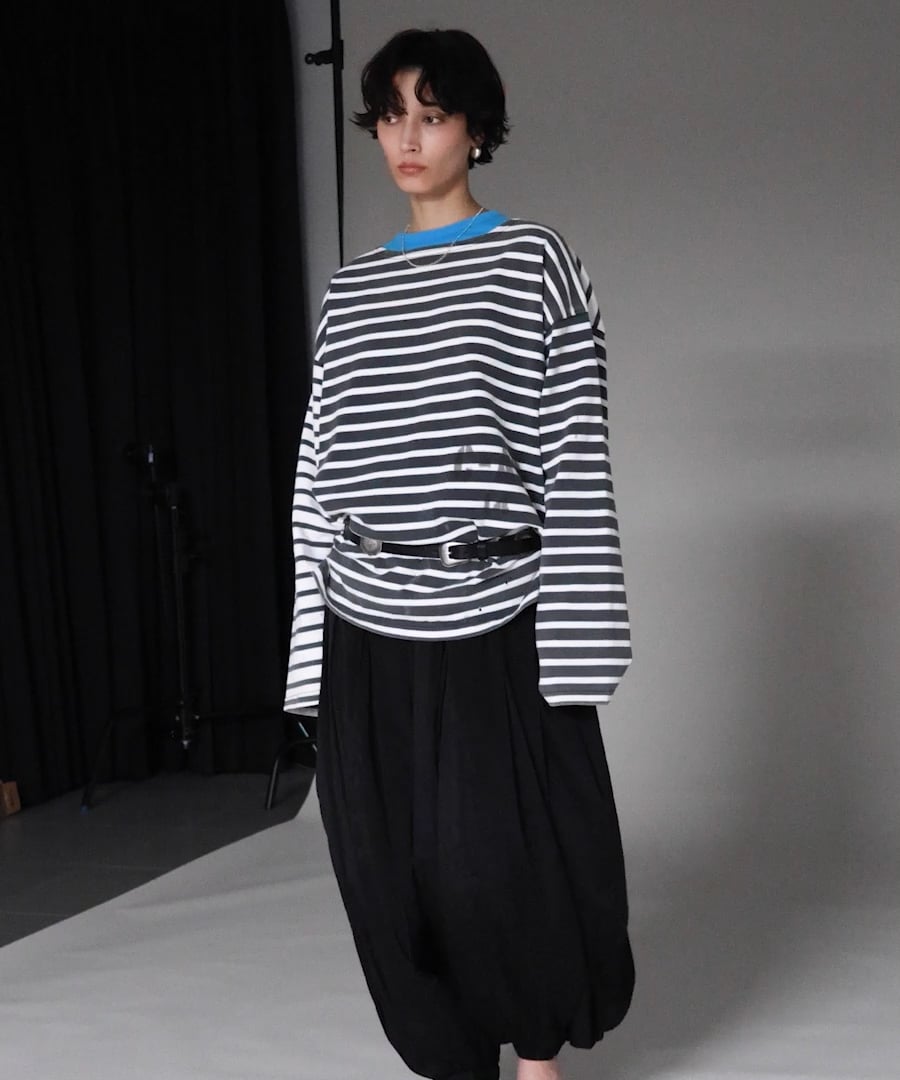 Archive&Style×Curensology＞ダメージバスクボーダープルオーバー